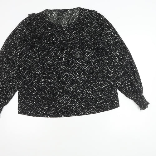 Next Women's Black Polka Dot Balloon Sleeve Top
