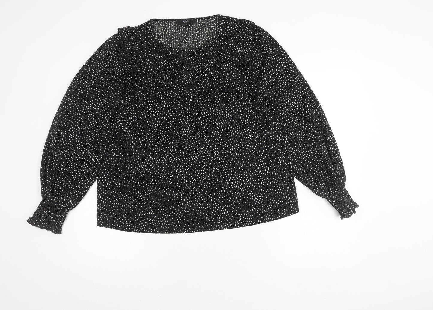 Next Women's Black Polka Dot Balloon Sleeve Top