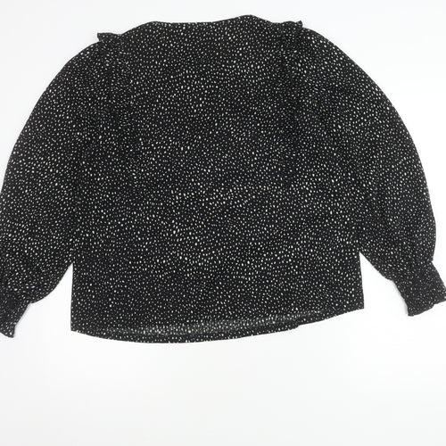 Next Women's Black Polka Dot Balloon Sleeve Top
