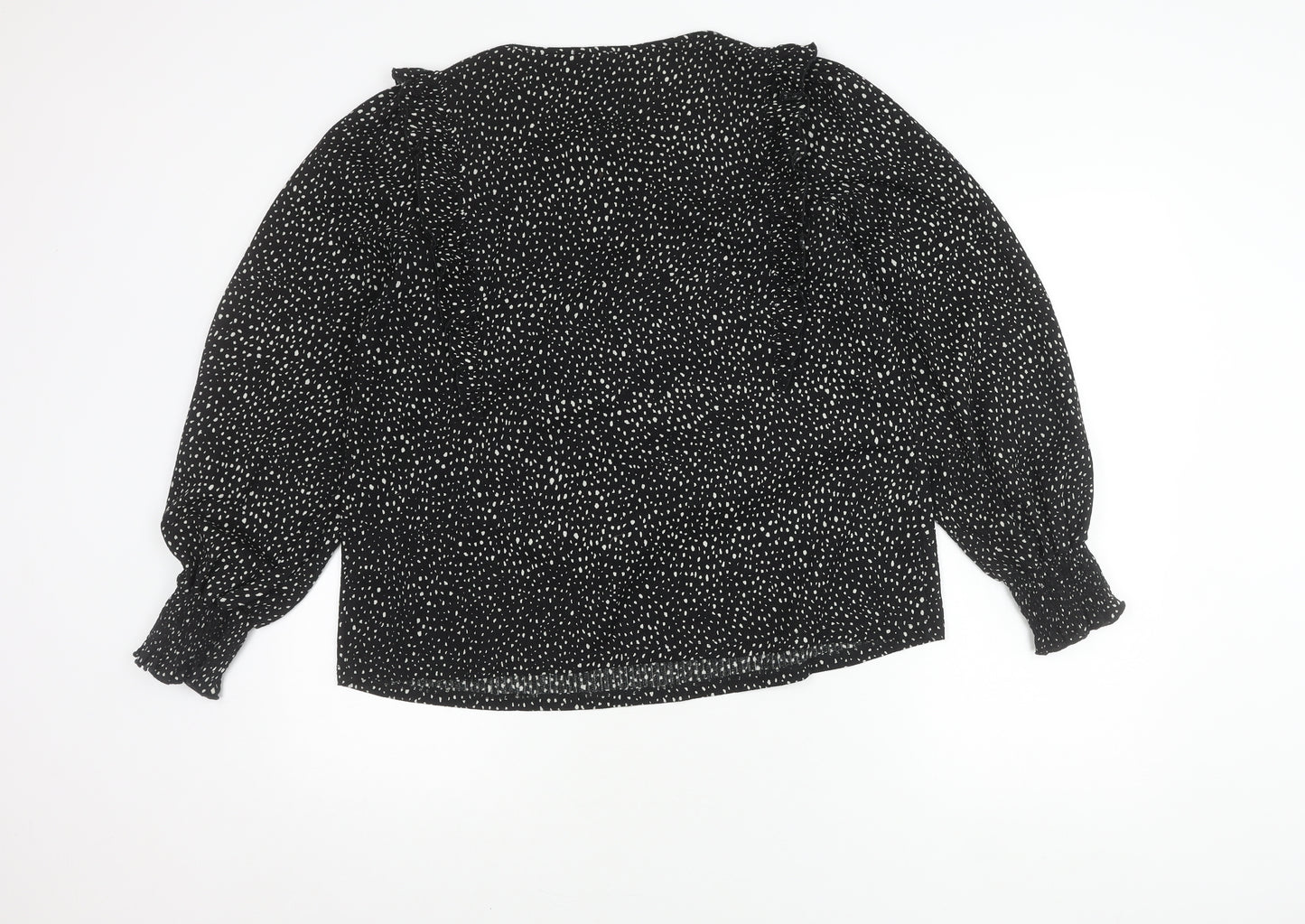 Next Women's Black Polka Dot Balloon Sleeve Top