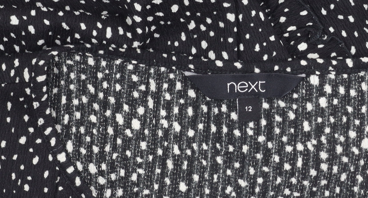 Next Women's Black Polka Dot Balloon Sleeve Top
