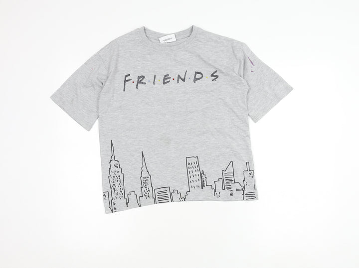 George Girls Grey Friends T-Shirt Size 11-12 Years
