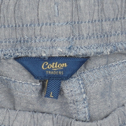 Cotton Traders Women's Blue Trousers - L