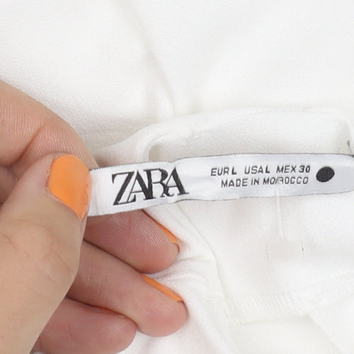 ZARA Women's Ivory Midi Sheath Dress, L, Party/Cocktail