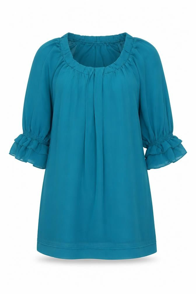 Front view of Sandwich Women's Blue Shift Dress, UK 8, Casual Style