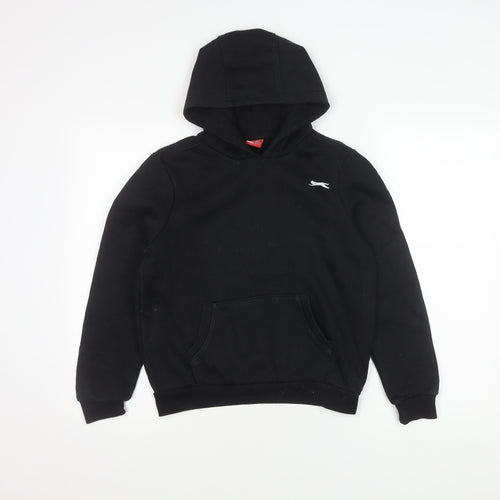 Slazenger Boys Black Pullover Hoodie - 13 Years, Sports Casual