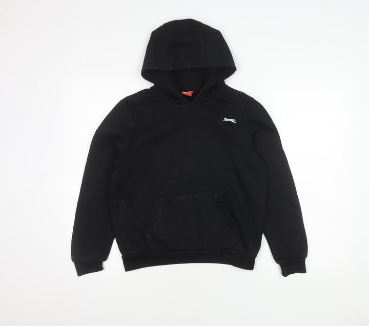 Slazenger Boys Black Pullover Hoodie - 13 Years, Sports Casual