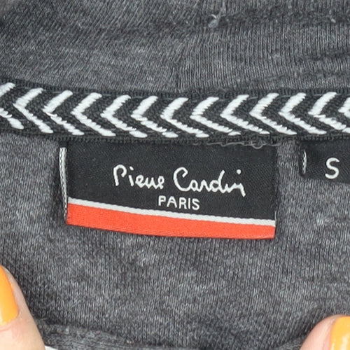 Pierre Cardin Men's Grey Small Pullover Hoodie
