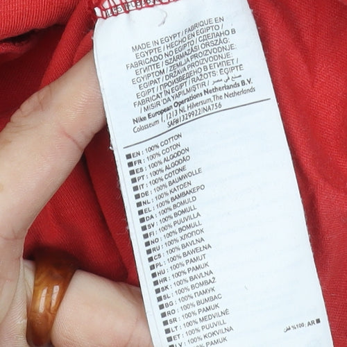 Nike Men’s Red Crew Neck Athletic T-Shirt, Size S