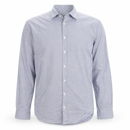 John Lewis Men's Blue Striped Slim Fit Shirt XL