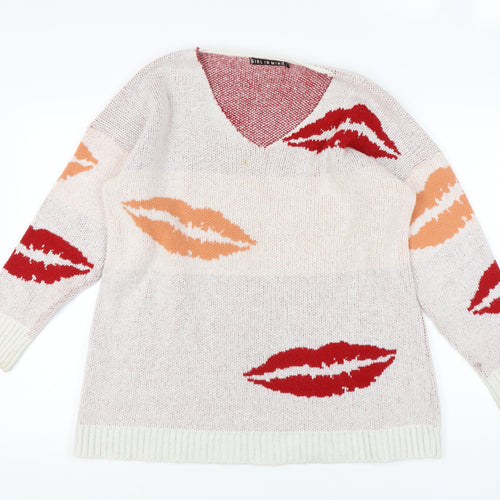 Girl In Mind Women's Multicoloured Pullover Jumper M/L
