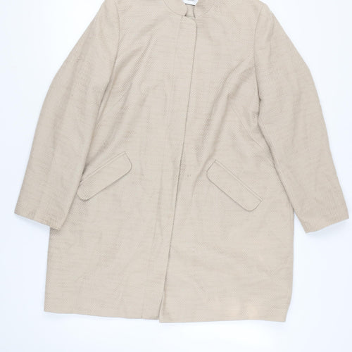 Marks and Spencer Women Beige Mid-Length Coat Size 18
