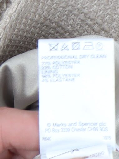Marks and Spencer Women Beige Mid-Length Coat Size 18