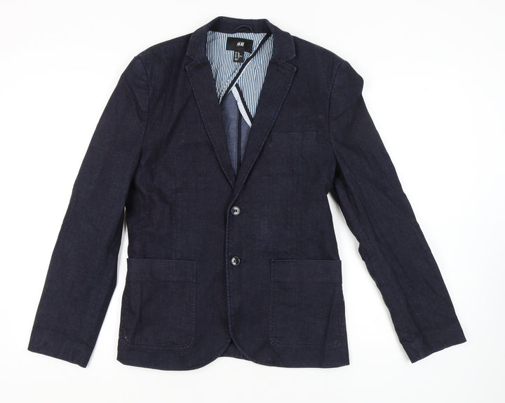 H&M Men’s Blue Blazer, M, Casual, Very Good