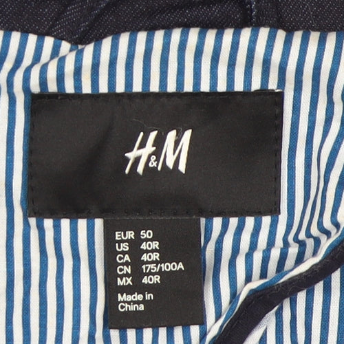 H&M Men’s Blue Blazer, M, Casual, Very Good