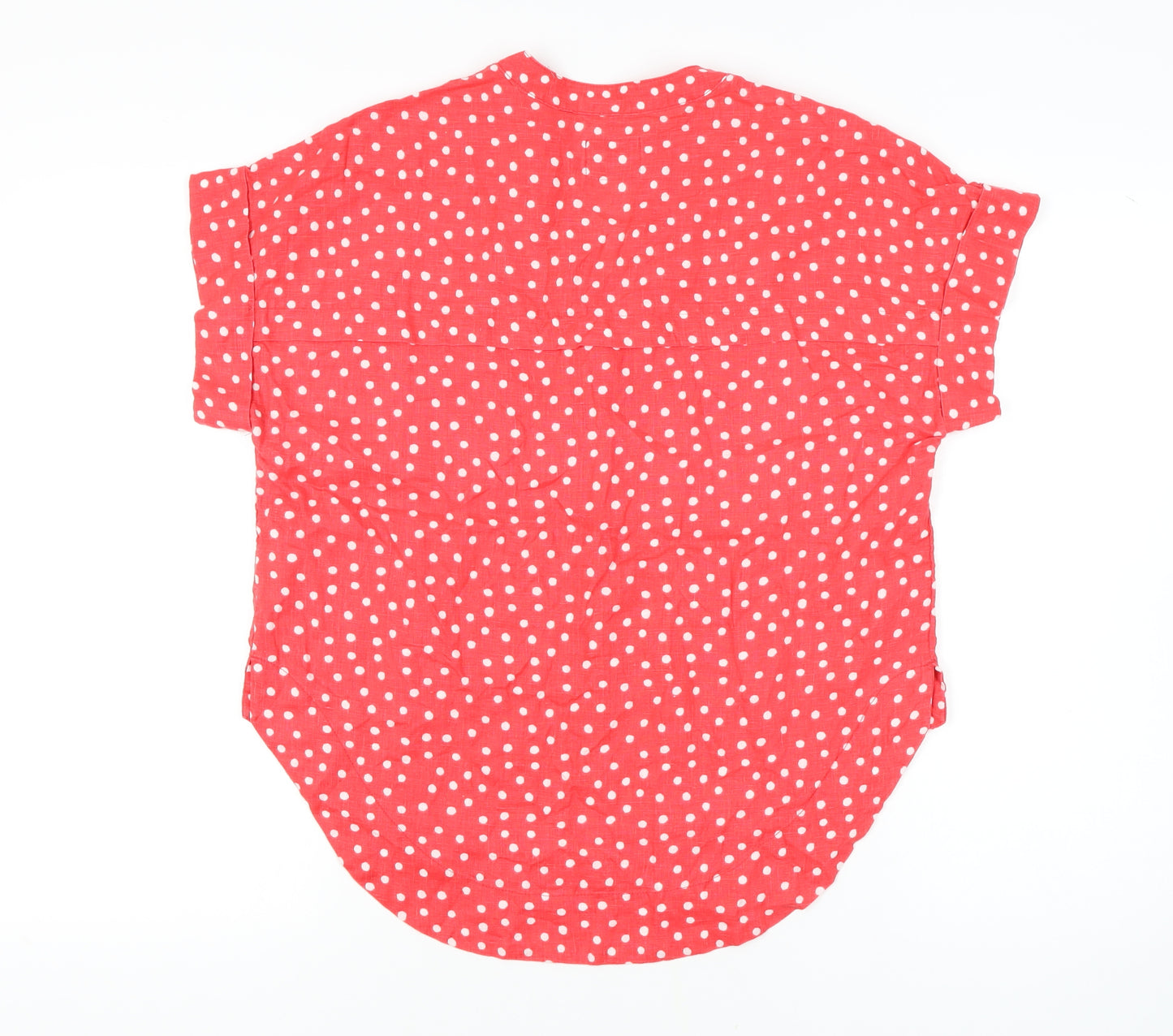 Marks and Spencer Women's Red Polka Dot Top Size 8