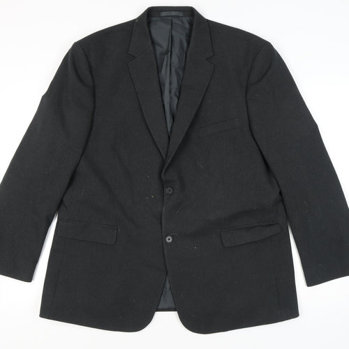 Greenwoods Men's Black Blazer, Size 46, Regular Fit