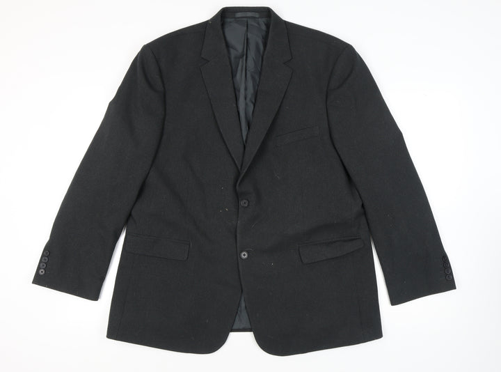 Greenwoods Men's Black Blazer, Size 46, Regular Fit