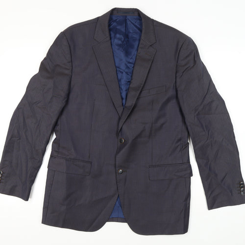 Sarar Men's Blue Suit Jacket, Size 42, Single-Breasted