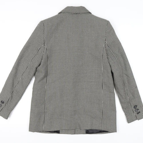 MNG Women's Black Houndstooth Blazer Size S