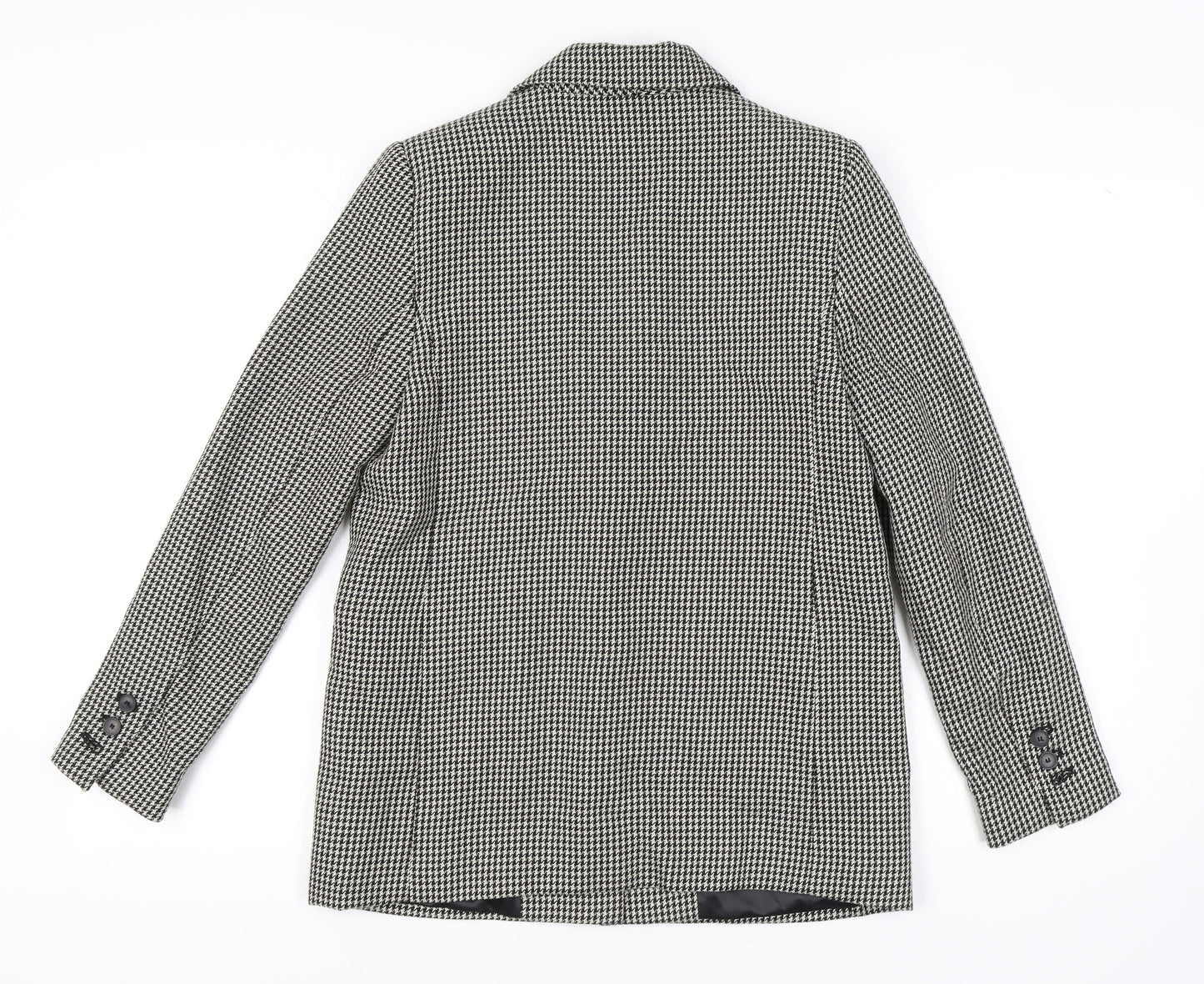 MNG Women's Black Houndstooth Blazer Size S