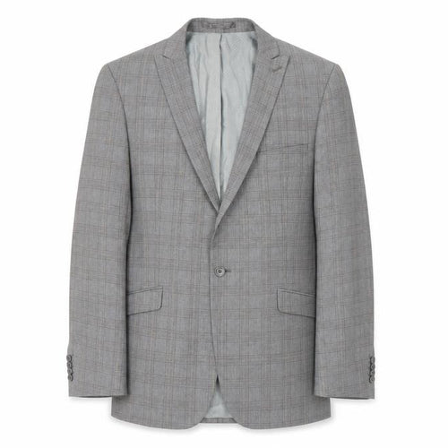 Limehaus Men's Grey Check Long Blazer Size 42