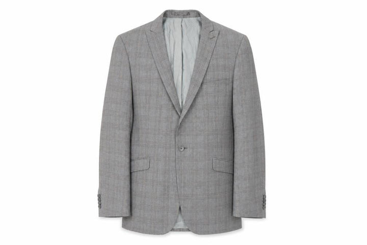 Limehaus Men's Grey Check Long Blazer Size 42