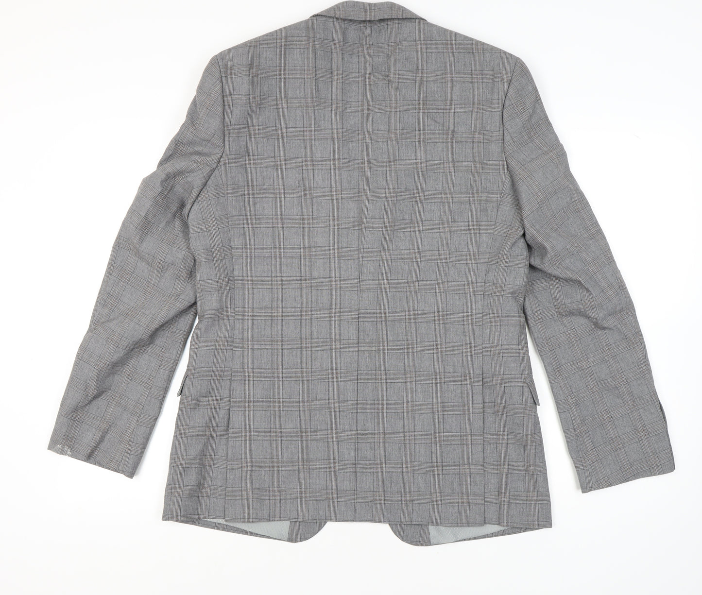 Limehaus Men's Grey Check Long Blazer Size 42