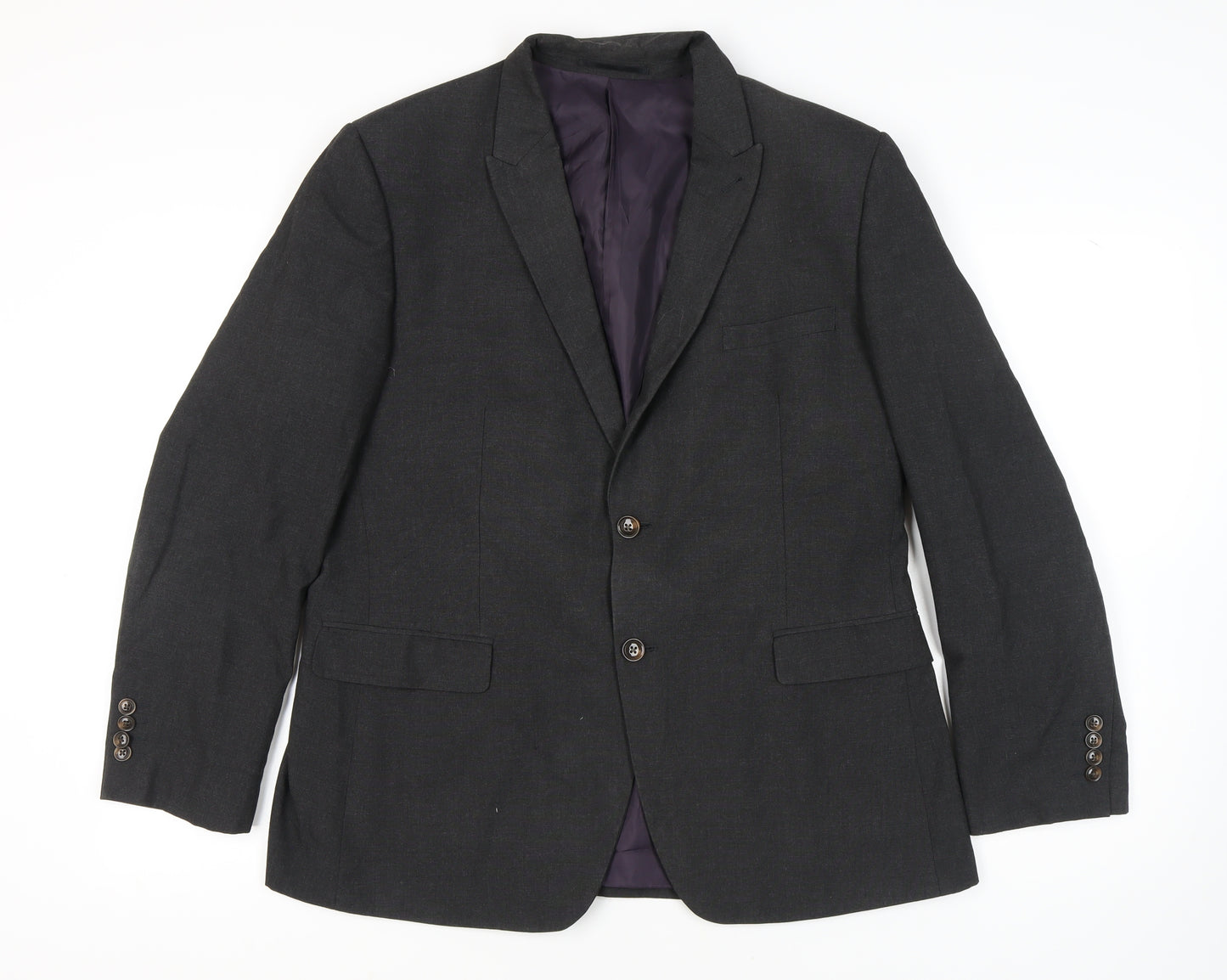 Fellini Men's Grey Blazer, 44R, Formal Regular Fit
