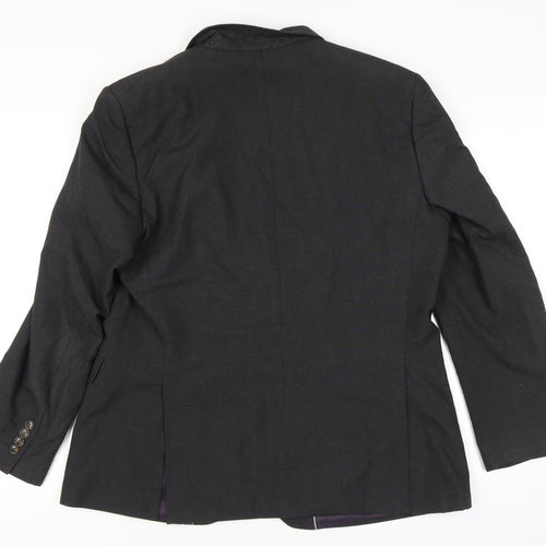 Fellini Men's Grey Blazer, 44R, Formal Regular Fit