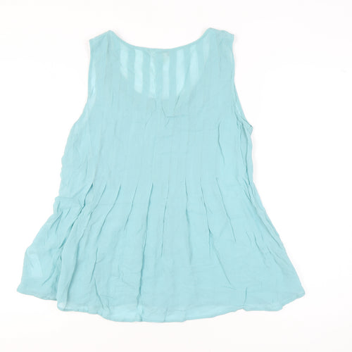 Monsoon Women's Blue Beaded Tank Top, Size 12