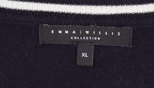 Emma Willis Women's Black XL Knit Pullover Jumper