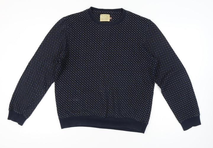 John Lewis & Co. Men's Blue Polka Dot Sweatshirt M