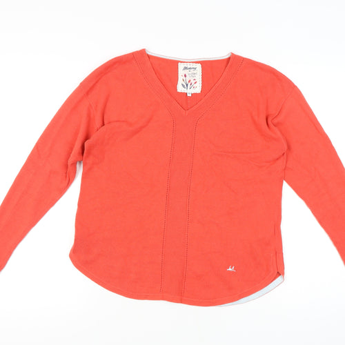 Mantaray Women's Red V-Neck Pullover Jumper Size 10