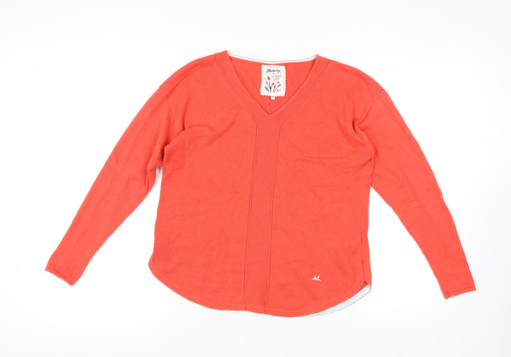 Mantaray Women's Red V-Neck Pullover Jumper Size 10