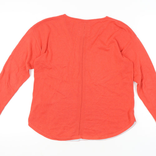 Mantaray Women's Red V-Neck Pullover Jumper Size 10
