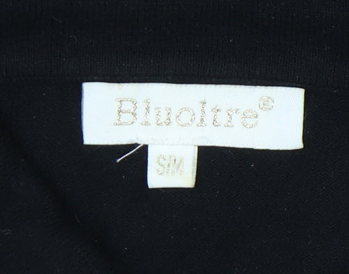 Bluoltre Women's Black Roll Neck Pullover Jumper - S