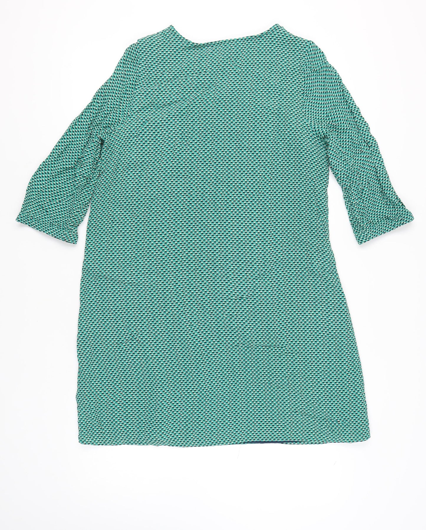 Crew Clothing Co Women’s Green Geometric Dress Size 14