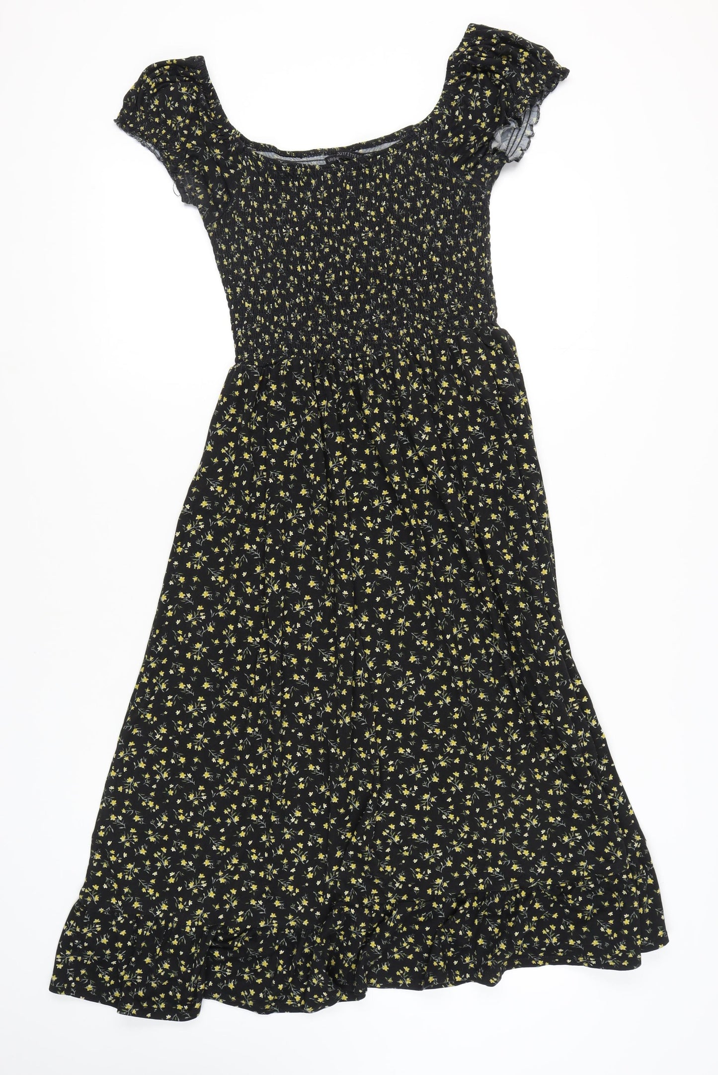 Urban Outfitters Women's Black Midi A-Line Dress M