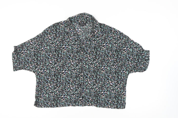 Topshop Women's Floral Collared Blouse - UK 12