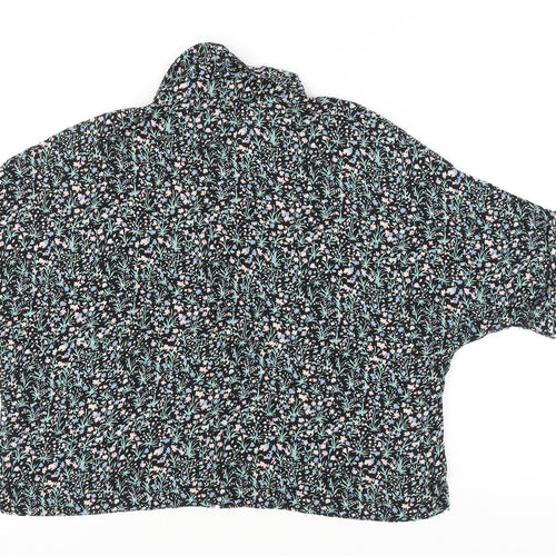 Topshop Women's Floral Collared Blouse - UK 12