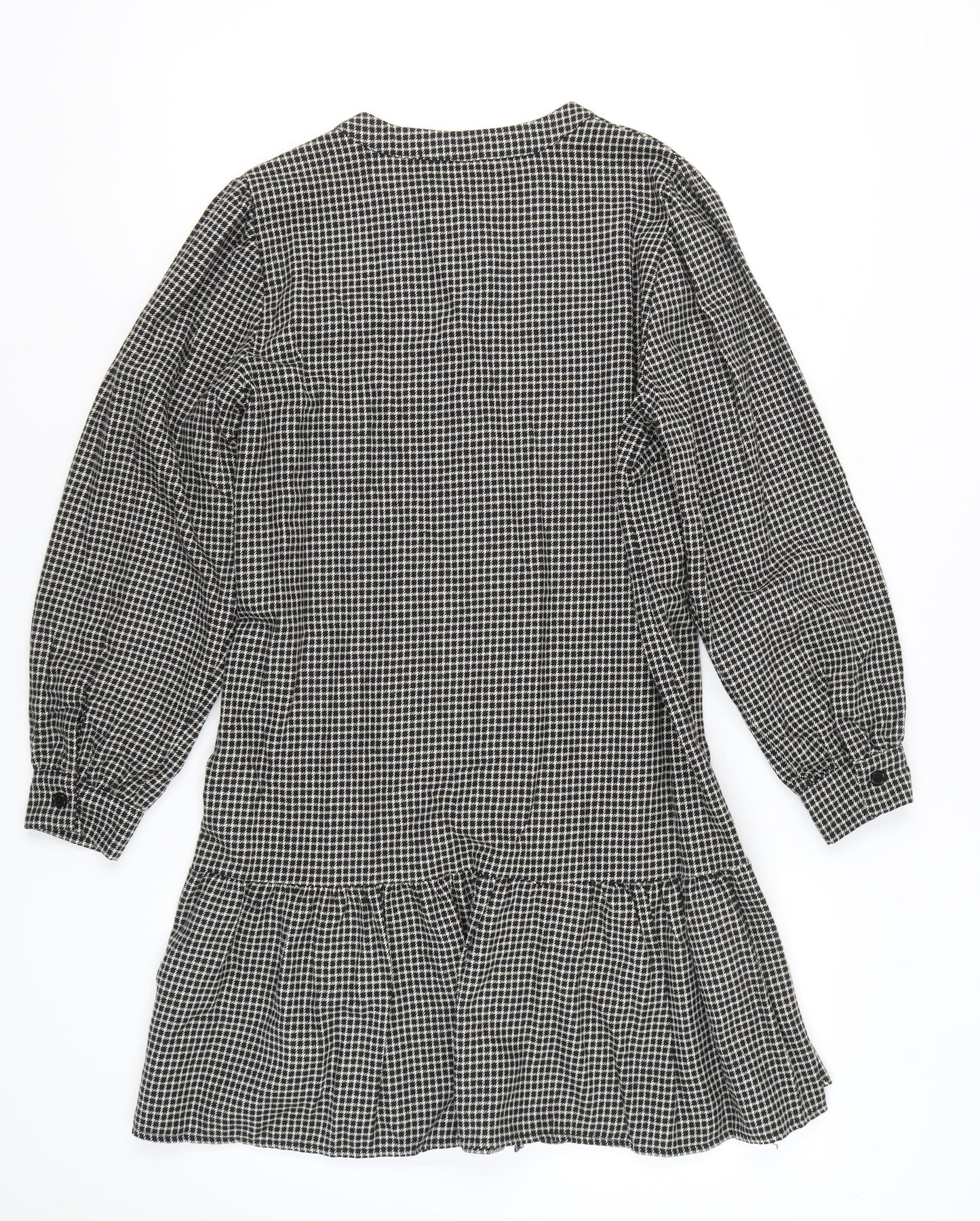 Anna Bernini Women's Black Check Shirt Dress L