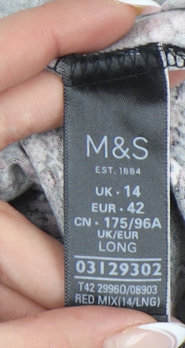 Marks and Spencer Women's Multicoloured Floral Dress, Size 14