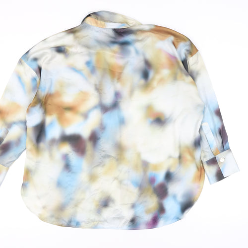 Zara Women's Multicoloured Button-Up Shirt, Size 14