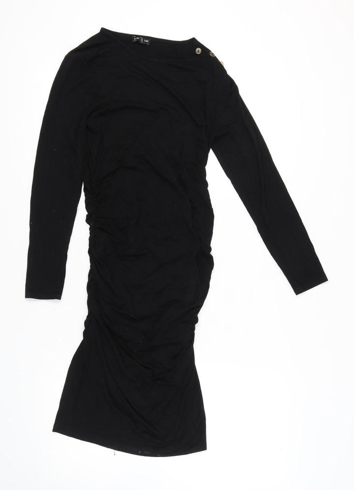 Isabella Oliver Women's Black Bodycon Midi Dress M