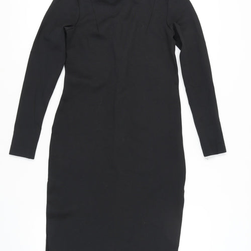 MTWTFSS WEEKDAY Women's Black S Long Sleeve Dress