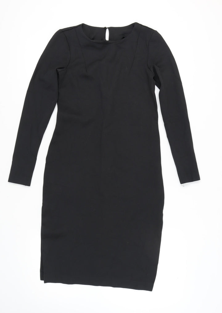 MTWTFSS WEEKDAY Women's Black S Long Sleeve Dress