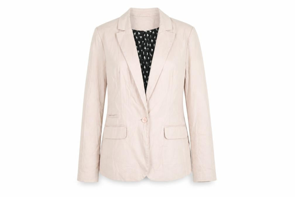 Front view of Next Beige Women's Blazer, size 10, Business Casual