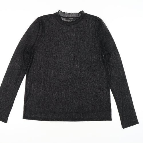 Next Women's Black Knit Top, Size 12, Long Sleeve
