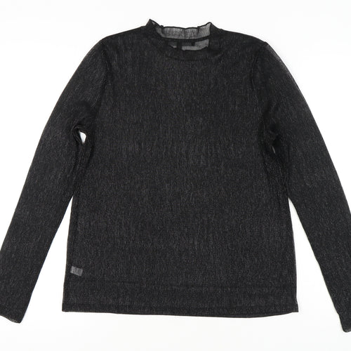 Next Women's Black Knit Top, Size 12, Long Sleeve